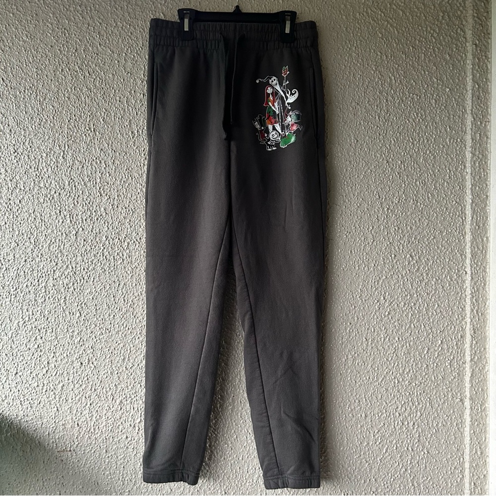 Dark gray sweatpants featuring Disney A Nightmare Before Christmas Graphic Small